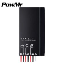 PowMr 15A MPPT太阳能防水控制器，搭配LCD红外遥控可自动调节光，兼容铅酸电池