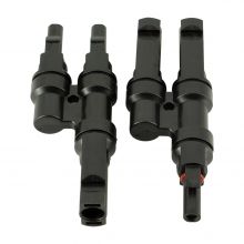 Powmr MC4防水IP67光伏连接器 T型3通2转1转换串并联太阳能电池板组件连接器