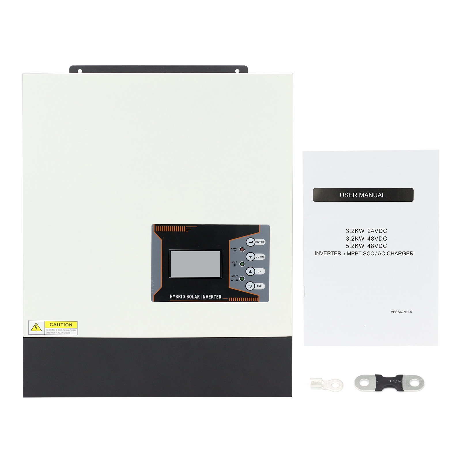 PowMr 3200W太阳能混合逆变器纯正弦波24V 230V离网逆变器兼容锂电池WIFI接口